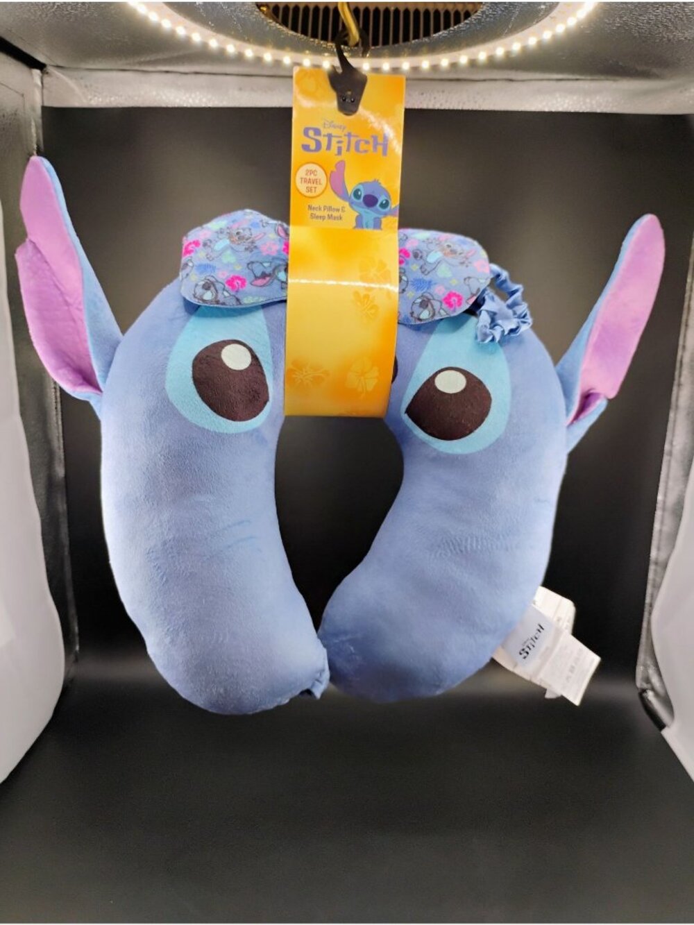 Disney Stitch 2-Piece Travel Set Neck Pillow & Sleep Mask Plush